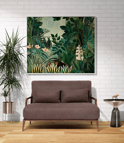 Vintage Jungle Aesthetic Woven Blanket | Tropical Bedding Decor Blanket Woven | Plant Decor Vintage Tropical Tapestry | Vintage Illustration