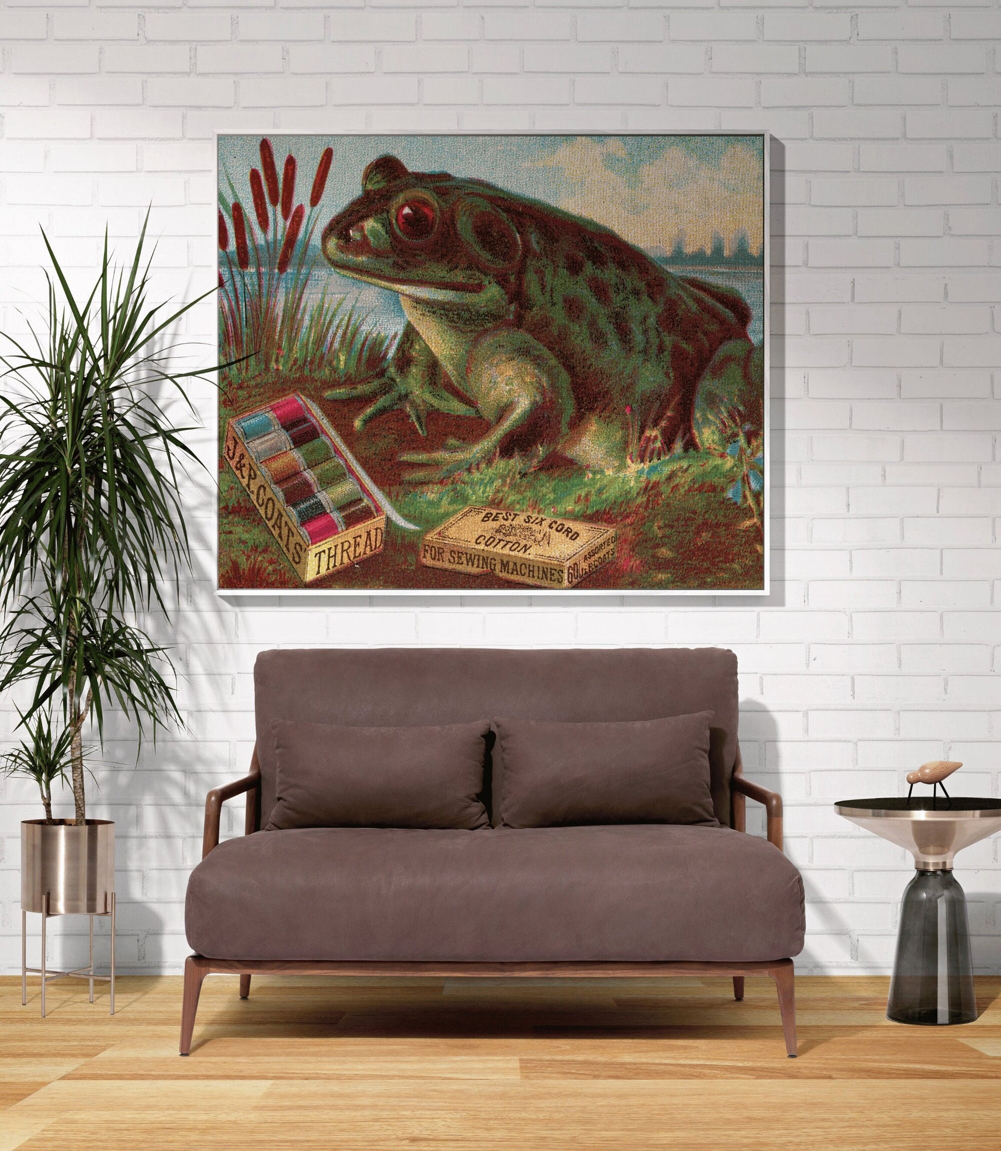 Vintage Toad Blanket Woven | Frog Tapestry Woven | Couch Blanket Woven | Aesthetic Tapestry Cottagecore Decor | Frog and Toad Woven Tapestry