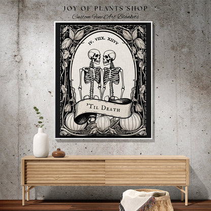 First Wedding Anniversary Gift for Him Custom Skeleton Couple Blanket First Anniversary Gift for Husband Cotton Anniversary Gift for Him