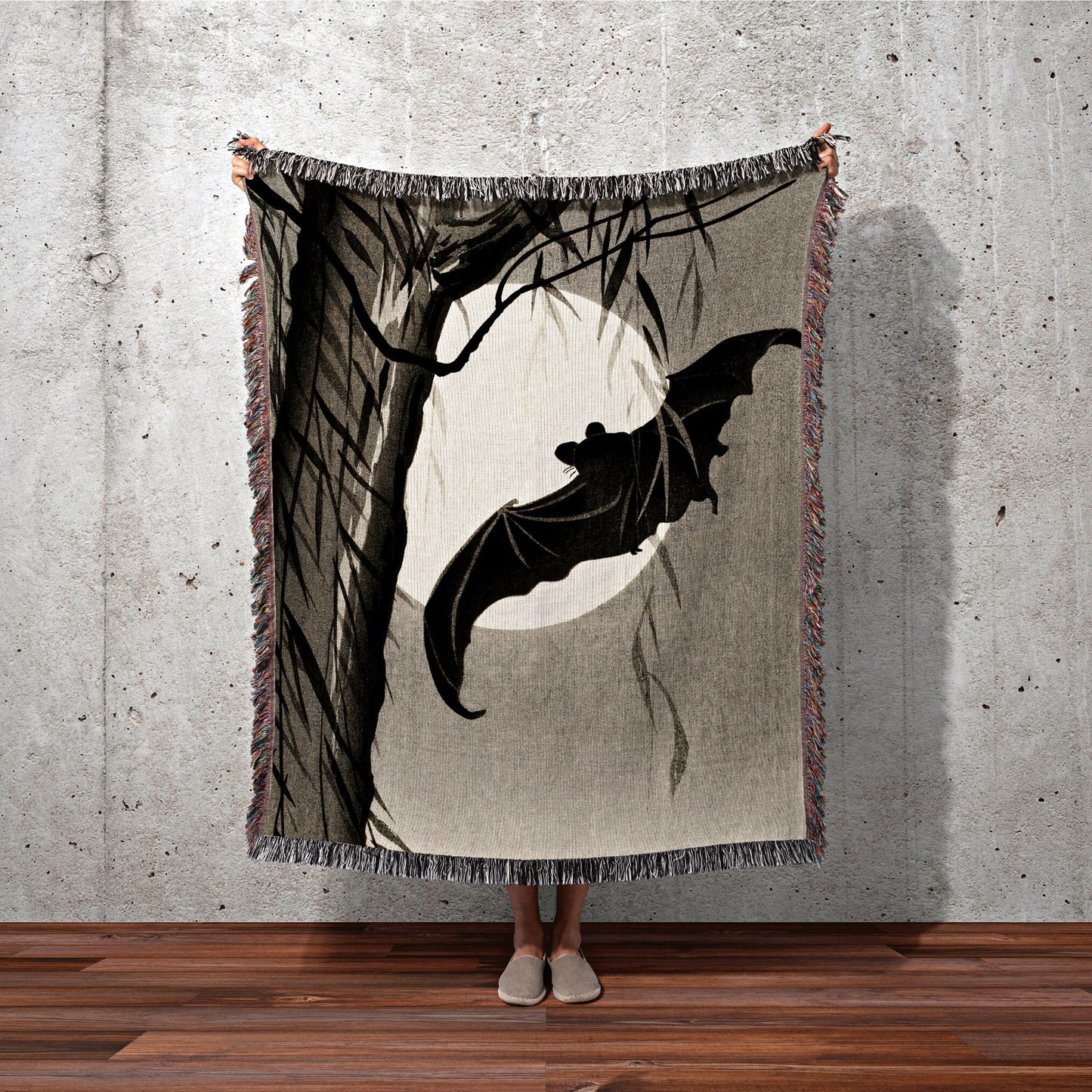 Gothic Decor Woven Throw Blanket | Dark Academia Goth Blanket | Crow Core | Vintage Art Throw Blanket | Woven Blanket | Woven Throw Blanket