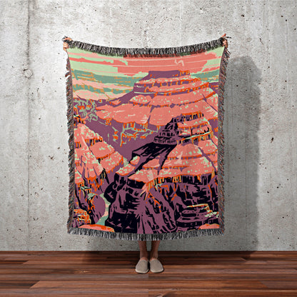 Grand Canyon National Park Poster Blanket Woven | Tapestry as National Park Poster | Vintage Travel Poster | Vintage Travel Poster Tapestry