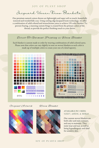 Koi Fish Blanket Woven Tapestry | Vintage Japanese Art Tapestry | Japanese Koi Fish Art Blanket | Art Print Woven Blanket Japanese Decor |