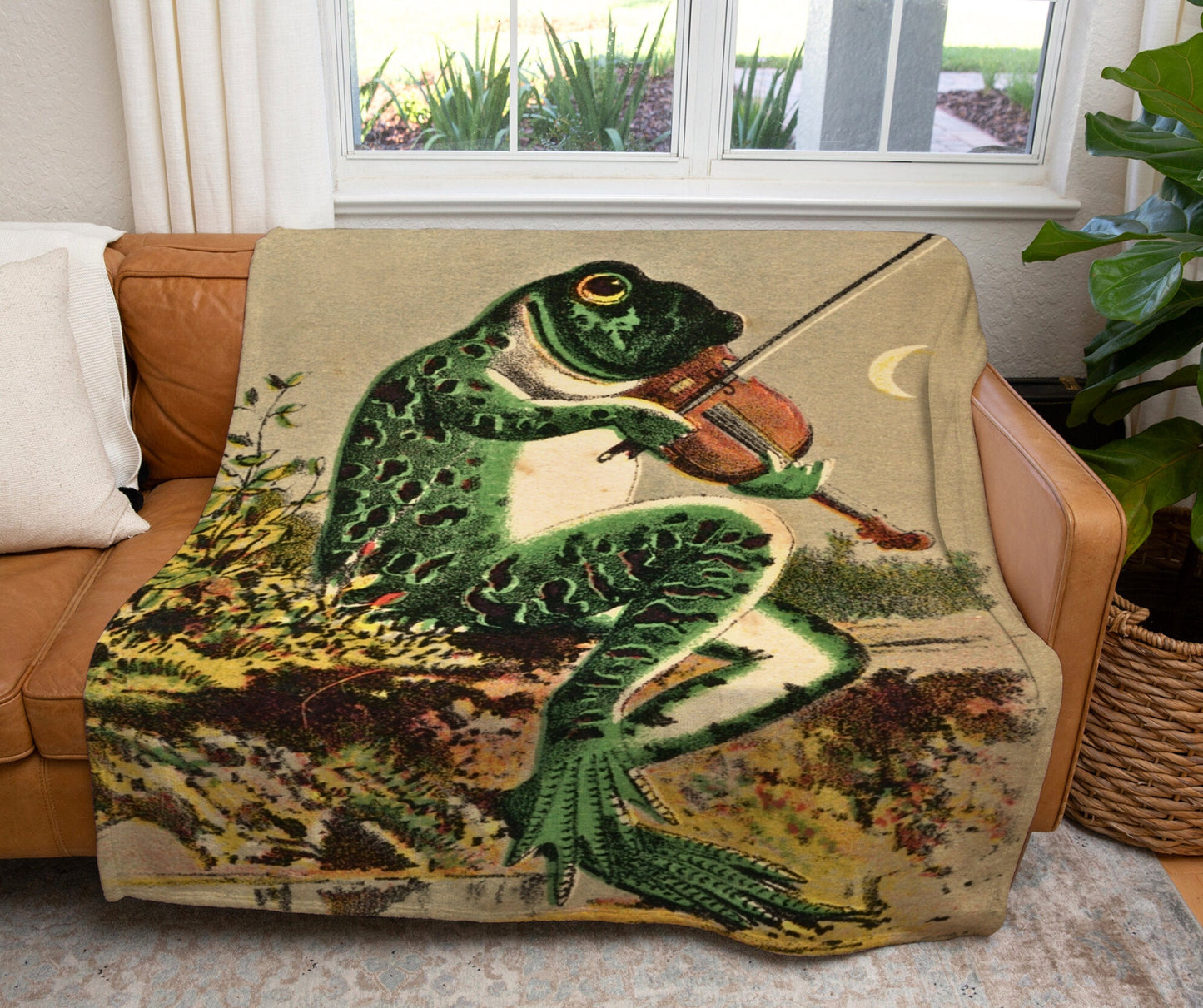 Vintage Toad Tapestry | Funny Tapestry Woven | Art Blanket Woven | Frog Aesthetic Tapestry Cottagecore Decor | Frog and Toad Woven Tapestry