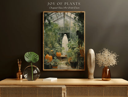 Gardening Ghost Gift for Gardener Plant Lover Gifts Art Prints Art Poster Prints Paintings Fine Art Wall Prints Botanical vintage Halloween