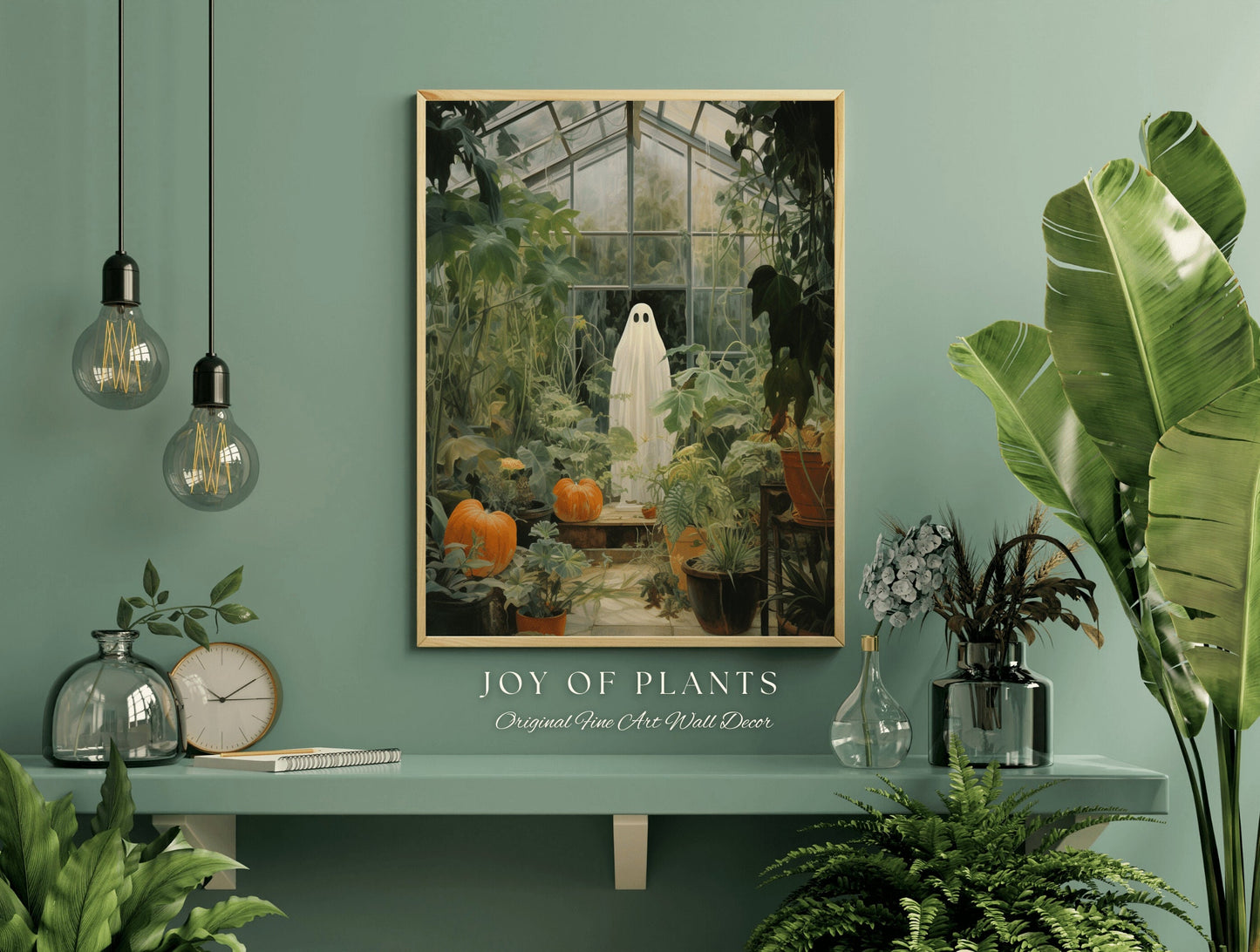 Gardening Ghost Gift for Gardener Plant Lover Gifts Art Prints Art Poster Prints Paintings Fine Art Wall Prints Botanical vintage Halloween