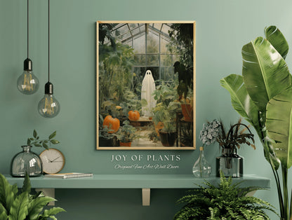 Gardening Ghost Gift for Gardener Plant Lover Gifts Art Prints Art Poster Prints Paintings Fine Art Wall Prints Botanical vintage Halloween