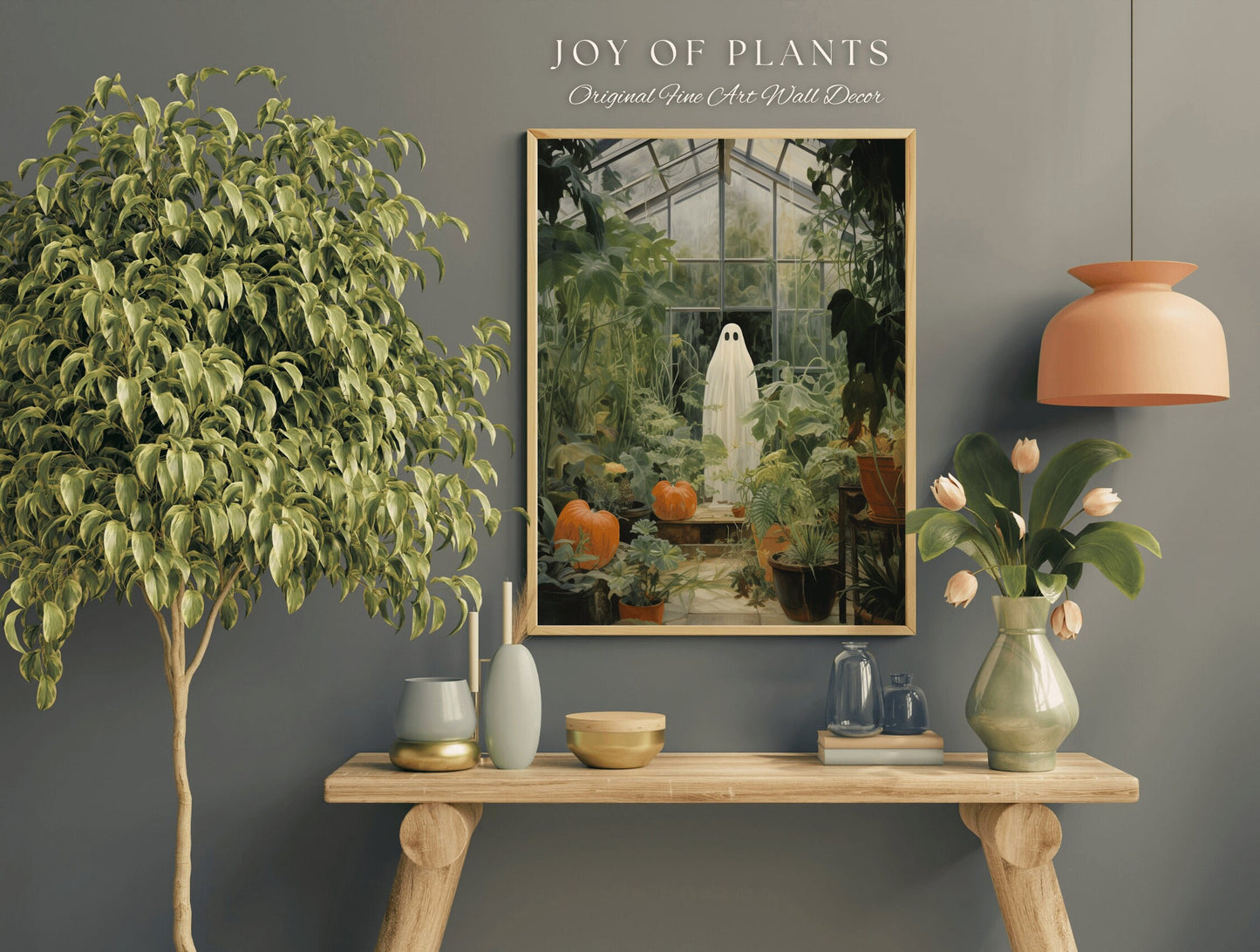 Gardening Ghost Gift for Gardener Plant Lover Gifts Art Prints Art Poster Prints Paintings Fine Art Wall Prints Botanical vintage Halloween