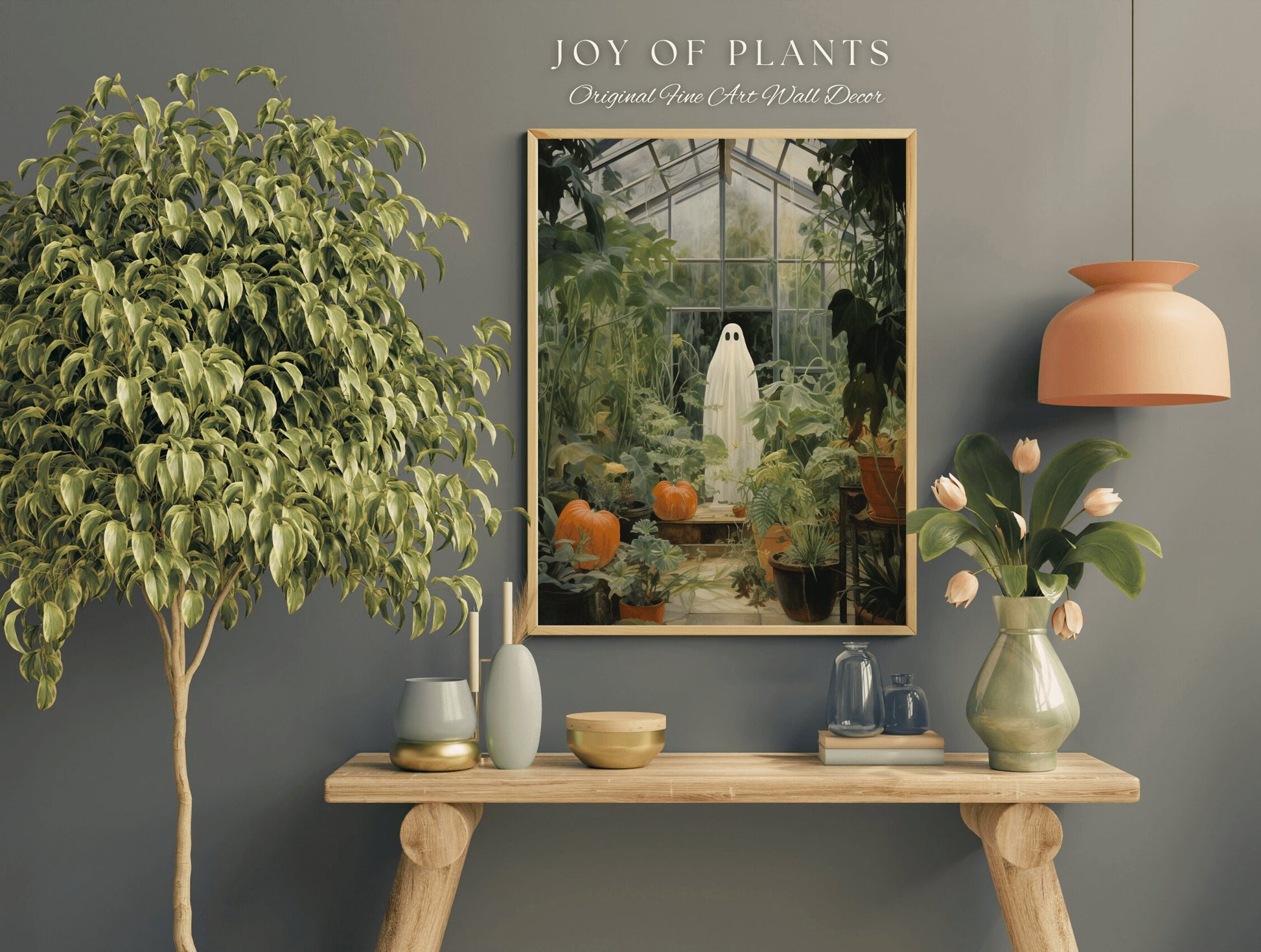 Gardening Ghost Gift for Gardener Plant Lover Gifts Art Prints Art Poster Prints Paintings Fine Art Wall Prints Botanical vintage Halloween