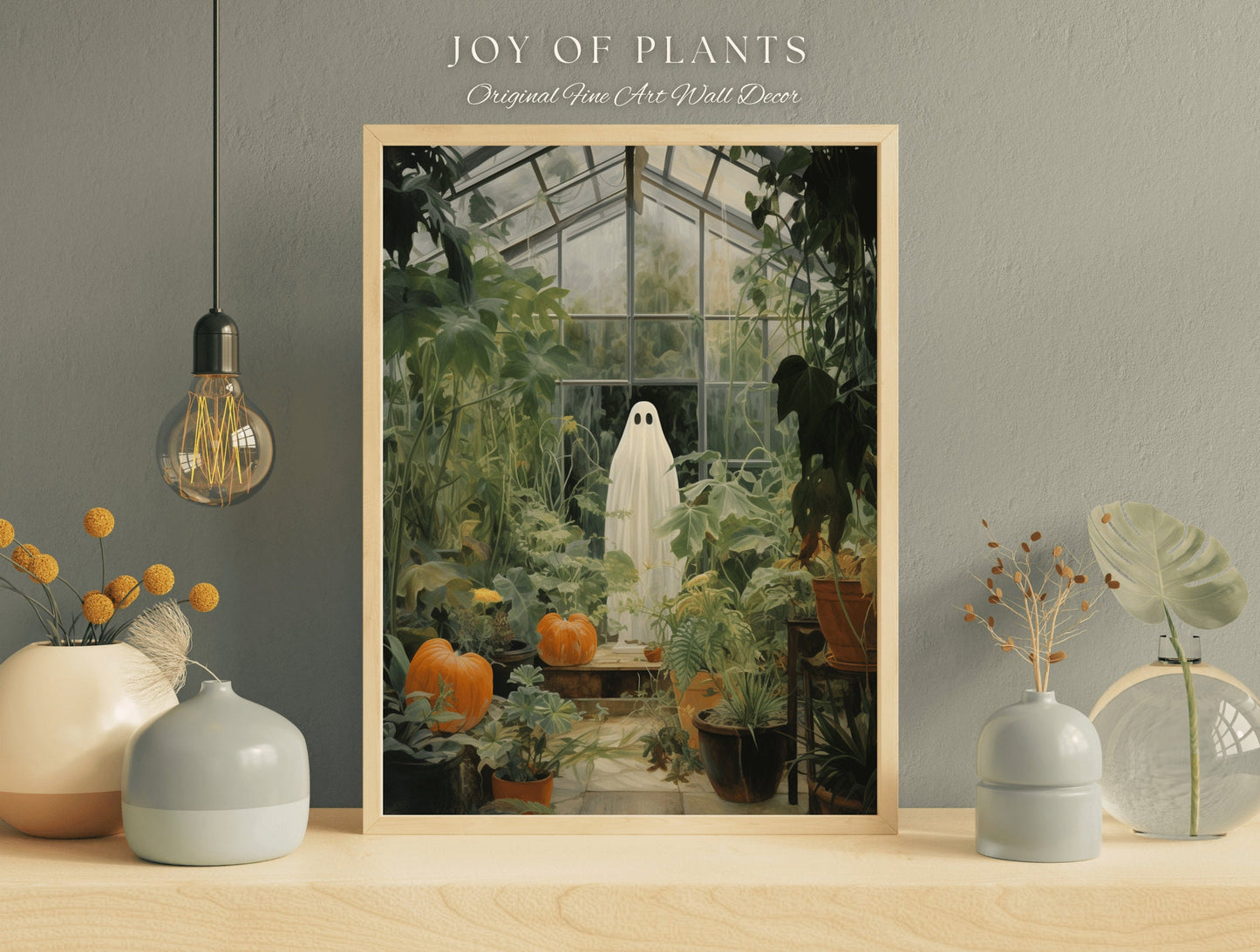 Gardening Ghost Gift for Gardener Plant Lover Gifts Art Prints Art Poster Prints Paintings Fine Art Wall Prints Botanical vintage Halloween