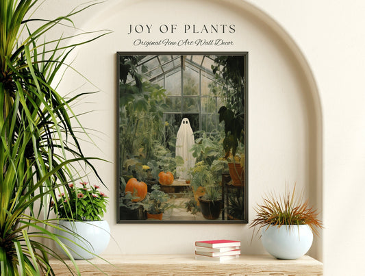 Gardening Ghost Gift for Gardener Plant Lover Gifts Art Prints Art Poster Prints Paintings Fine Art Wall Prints Botanical vintage Halloween