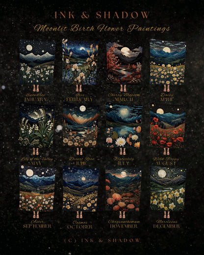 Peony Birth Flower Landscape Custom November Birthday Gift | Woven Blanket Personalized Birth Month Flower Art | November Birth Flower Peony