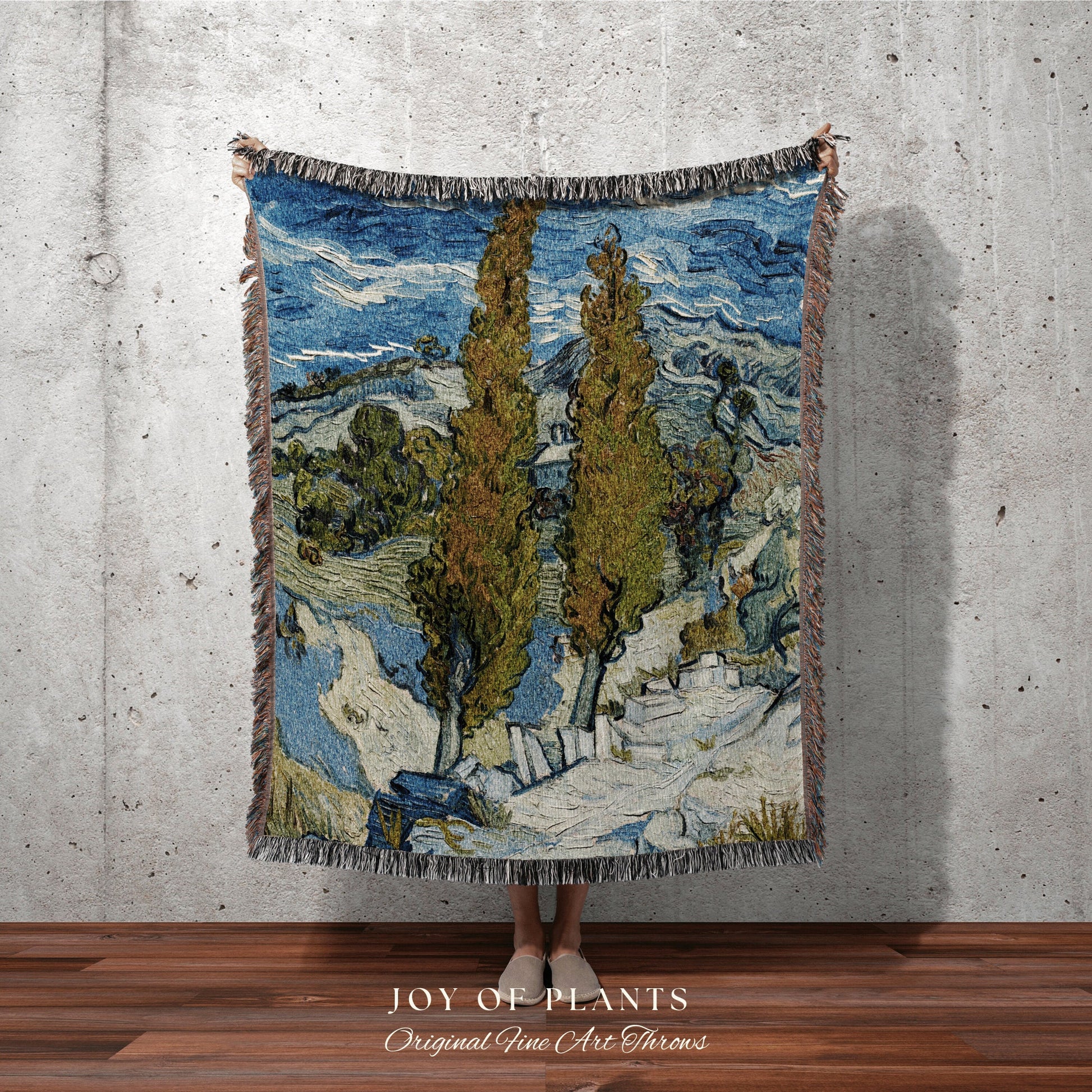 Fine Art Woven Throw Blanket | Van Gogh Tapestry | Dark Academia Tapestry Blanket | Nature Woven Blanket | Art Teacher Gift | Custom Blanket