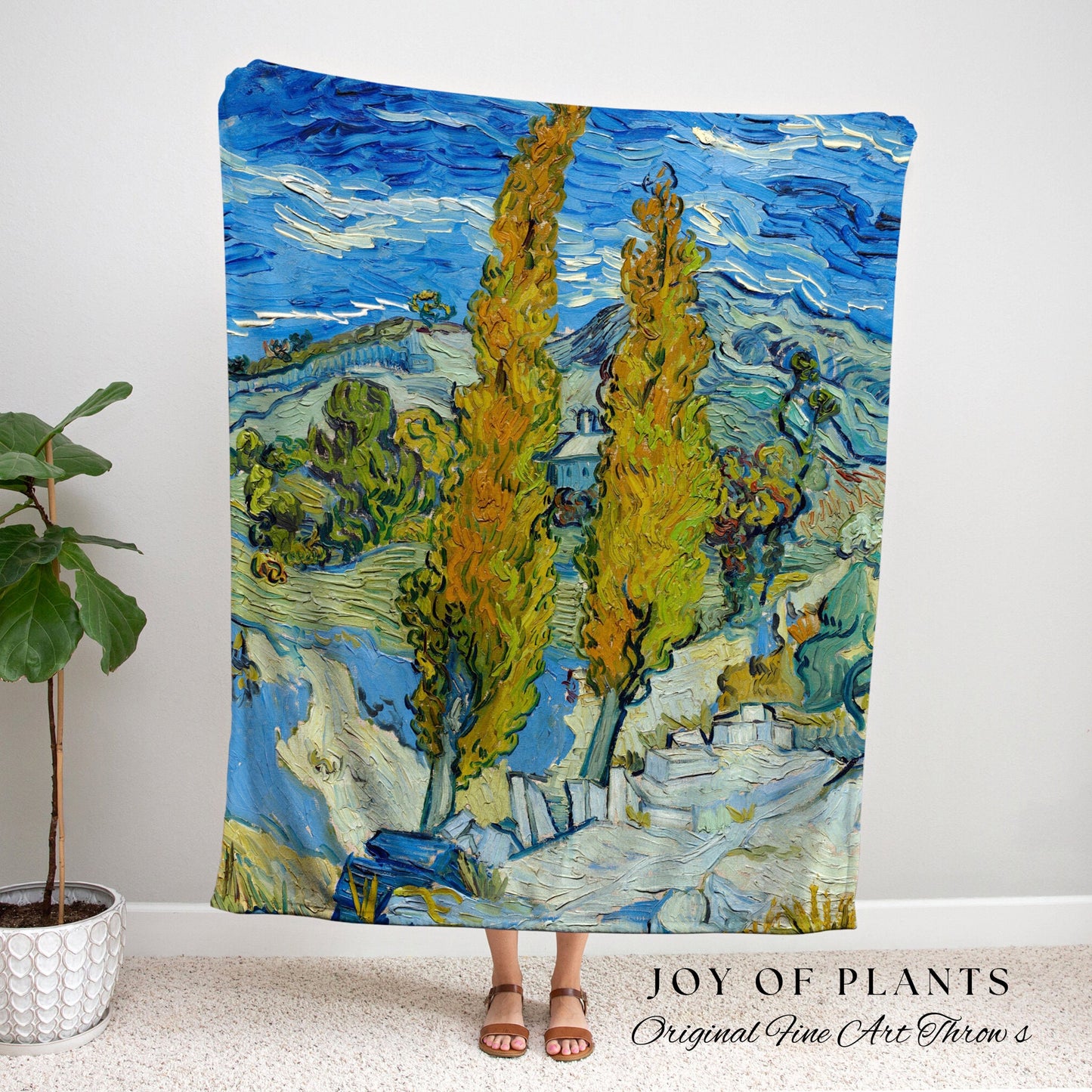 Fine Art Woven Throw Blanket | Van Gogh Tapestry | Dark Academia Tapestry Blanket | Nature Woven Blanket | Art Teacher Gift | Custom Blanket