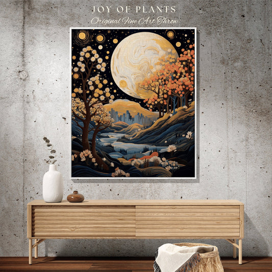 Lily of the Valley Birth Flower Tapestry Celestial Landscape | Custom May Birthday Gift Woven Blanket Personalized Birth Month Flower May |