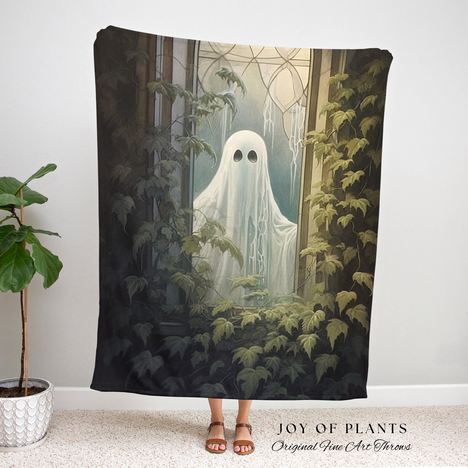 Vintage Ghost Tapestry Woven | Macabre Home Decor Blanket Dark Academia Decor Bedroom Whimsigoth Tapestry Woven Art Ghost Painting Blanket |