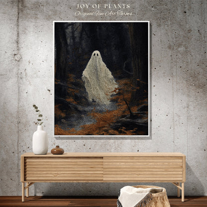 Dark Academia Room Decor Ghost Blanket Woven Throw | Macabre Wall Art Occult Decor Spooky Ghost Tapestry Gothic Gift Dark Cottagecore Decor