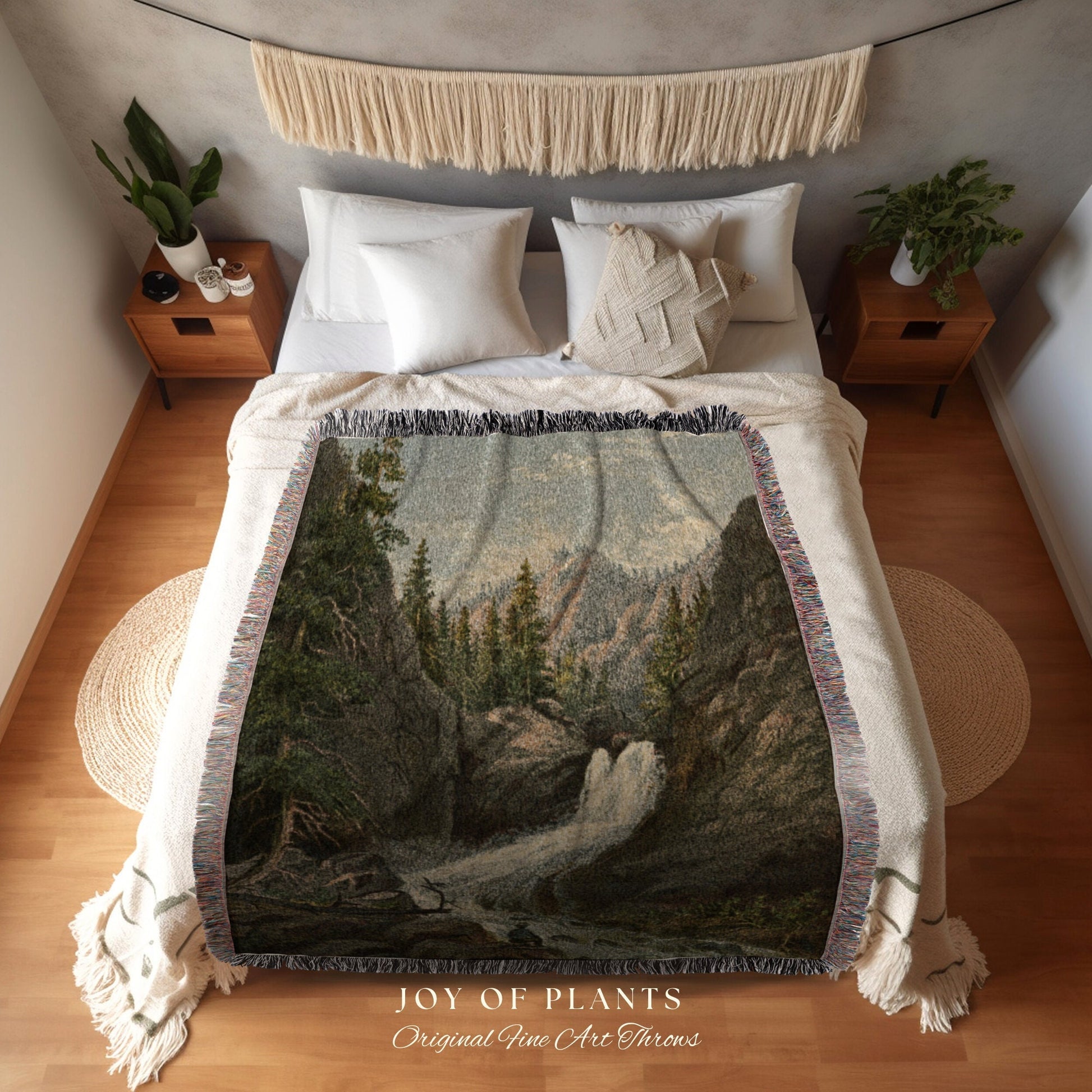 Mountain Tapestry Vintage Wall Hanging | National Park Vintage Aesthetic Blanket Woven Tapestry | Mountain Landscape Tapestry Vintage Decor