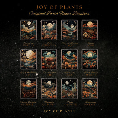 Peony Birth Month Flower Tapestry Southwestern Wall Hanging | Custom November Birthday Gift Woven Blanket Personalized Birth Flower November