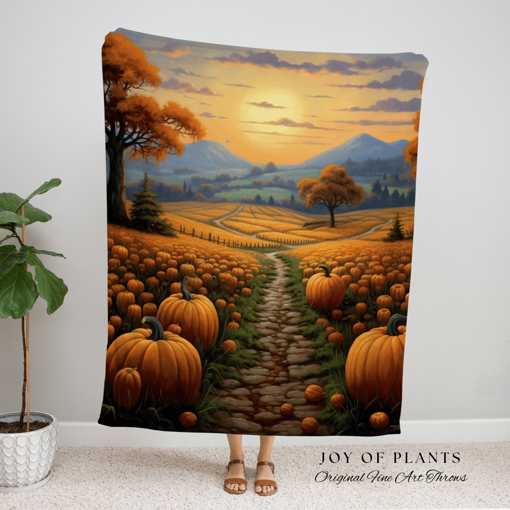 Cozy Fall Landscape Blanket Large Wall Tapestry Woven | Fall Aesthetic Blanket Halloween Decor Autumn Throw Blanket Woven Wall Art Halloween