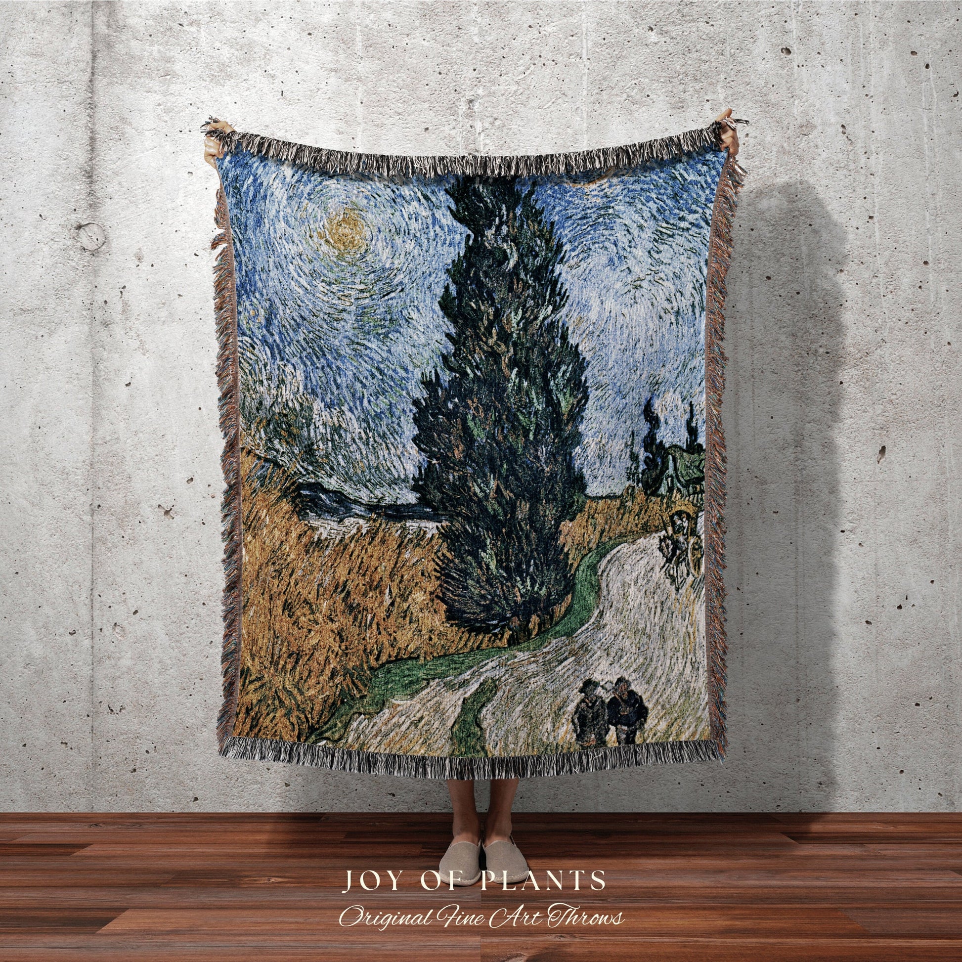 Artist Decor Woven Throw Blanket | Dark Academia Tapestry Aesthetic | Nature Woven Blanket | Art Teacher Gifts | Custom Painting Blanket |