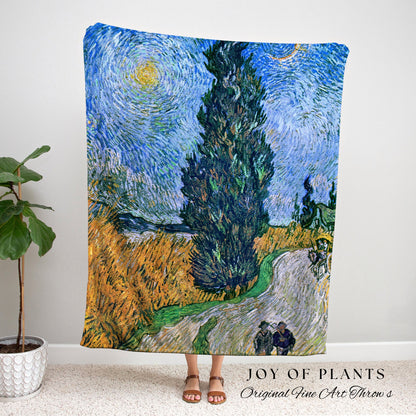 Artist Decor Woven Throw Blanket | Dark Academia Tapestry Aesthetic | Nature Woven Blanket | Art Teacher Gifts | Custom Painting Blanket |