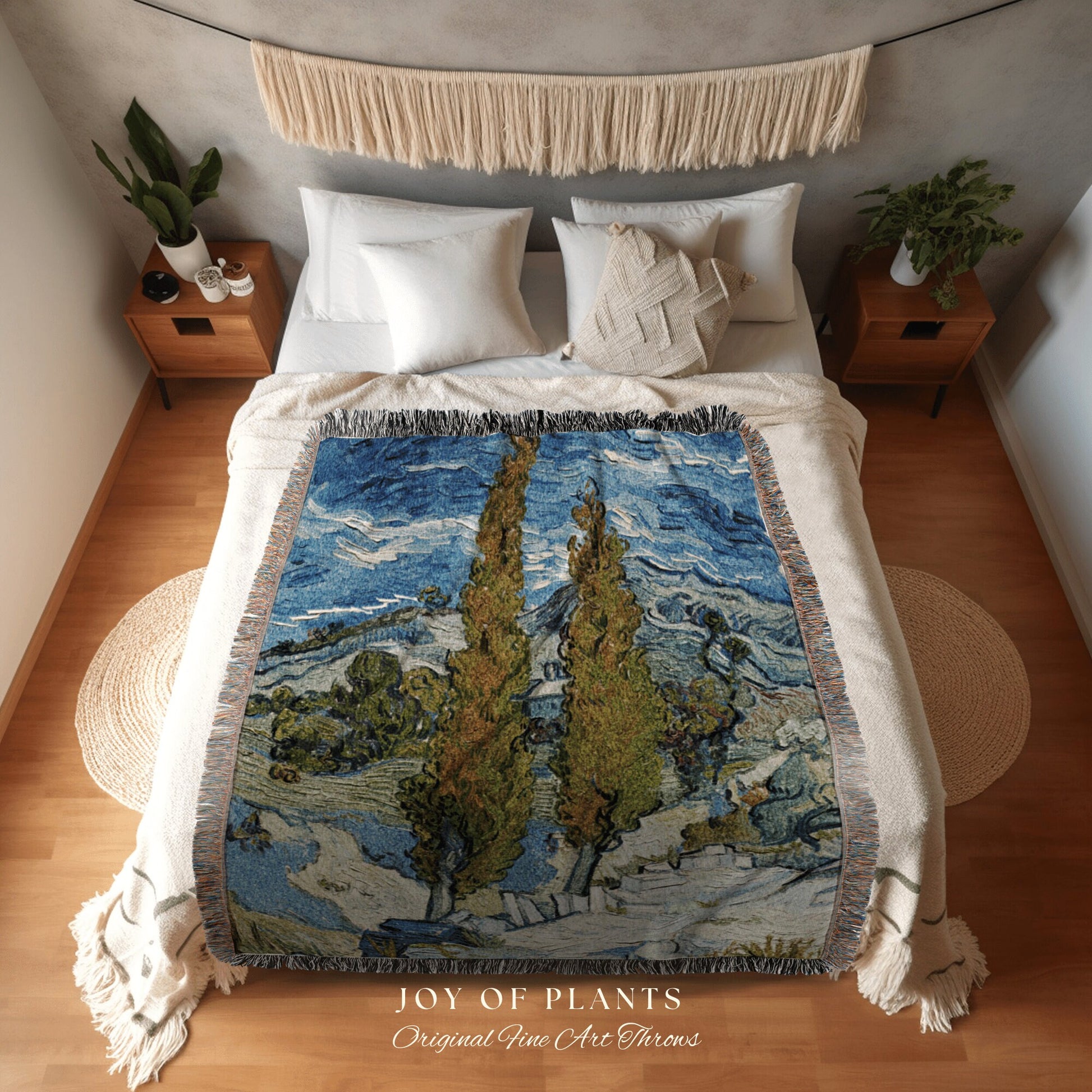 Fine Art Woven Throw Blanket | Van Gogh Tapestry | Dark Academia Tapestry Blanket | Nature Woven Blanket | Art Teacher Gift | Custom Blanket