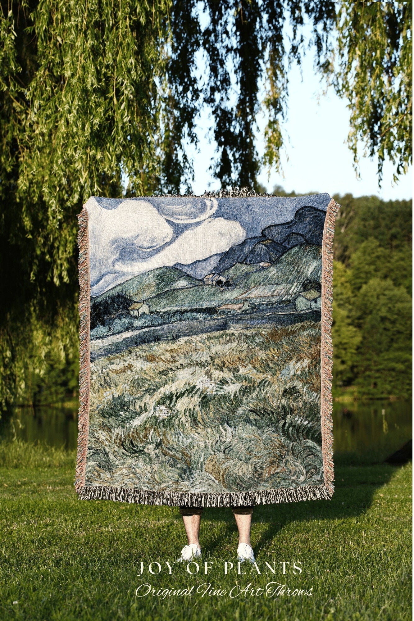 Van Gogh Painting Woven Tapestry | Dark Academia Tapestry Aesthetic | Vincent Van Gogh Woven Blanket | Art Teacher Gift | Custom Art Blanket