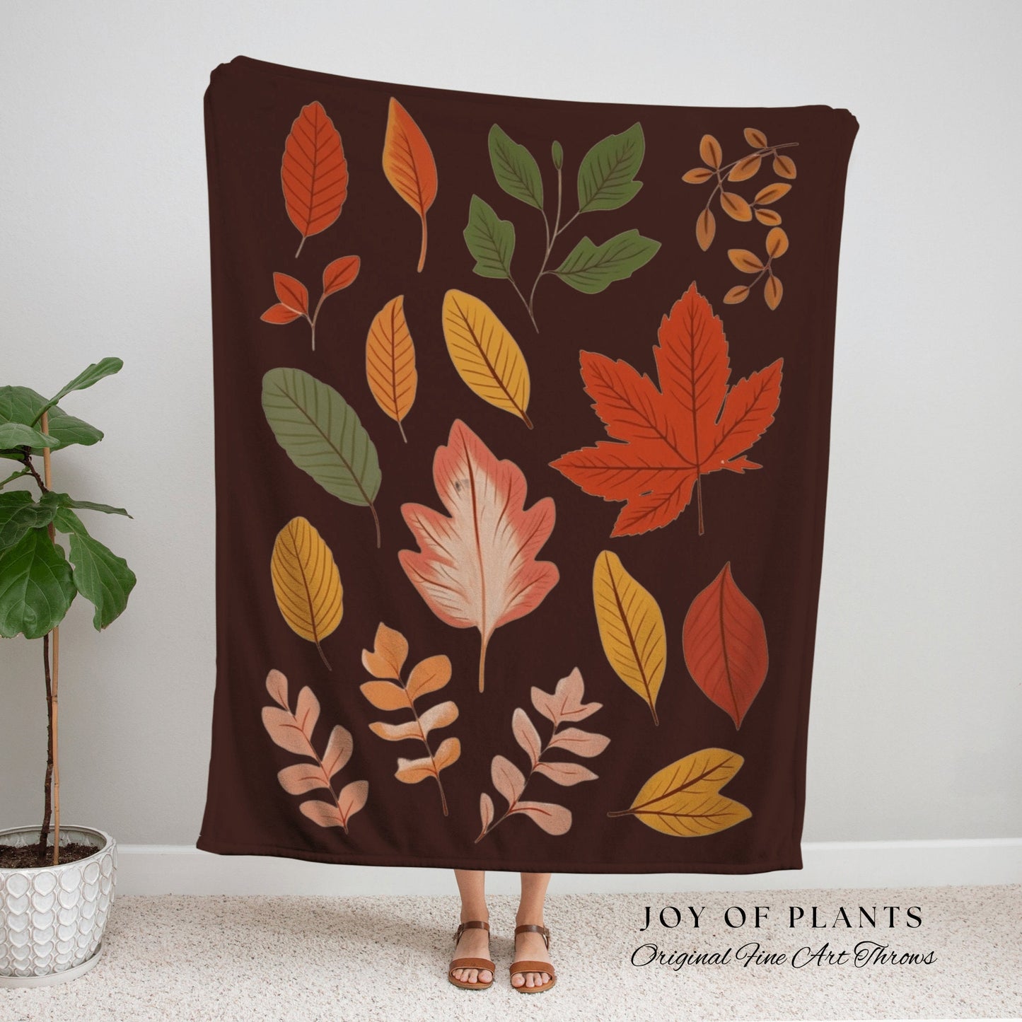 Fall Leaves Tapestry Blanket Vintage Autumn Decor Blanket Woven Wall Hanging | Throw Blanket Woven Wall Art Halloween Decor Pumpkin Season |