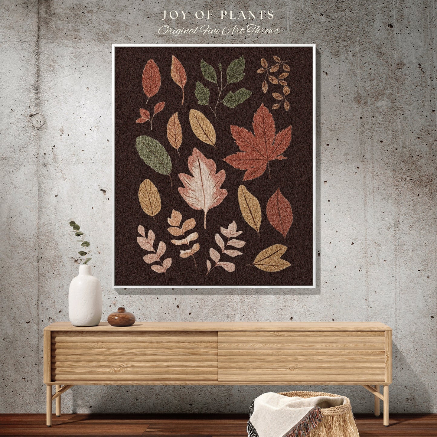 Fall Leaves Tapestry Blanket Vintage Autumn Decor Blanket Woven Wall Hanging | Throw Blanket Woven Wall Art Halloween Decor Pumpkin Season |