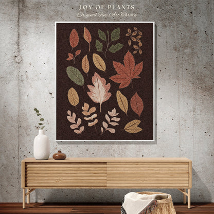 Fall Leaves Tapestry Blanket Vintage Autumn Decor Blanket Woven Wall Hanging | Throw Blanket Woven Wall Art Halloween Decor Pumpkin Season |