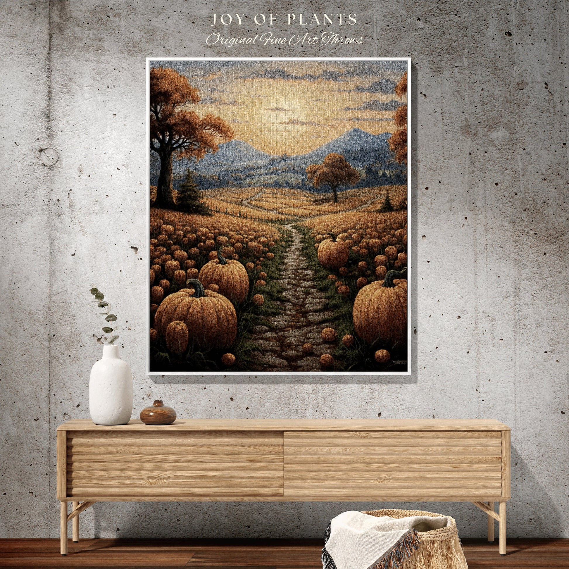 Cozy Fall Landscape Blanket Large Wall Tapestry Woven | Fall Aesthetic Blanket Halloween Decor Autumn Throw Blanket Woven Wall Art Halloween