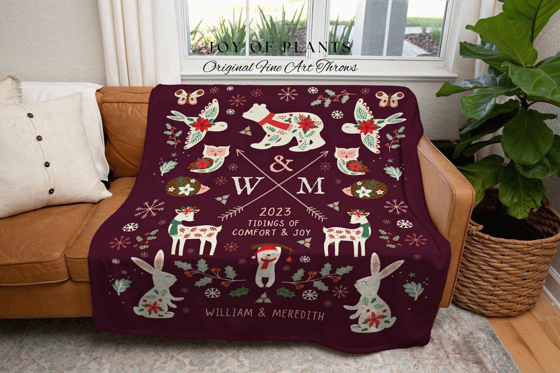 Anniversary Blanket Custom Woven Blanket Personalized Couple Gift | Christmas Wedding Anniversary Gift Winter Wedding Blanket Woven Tapestry