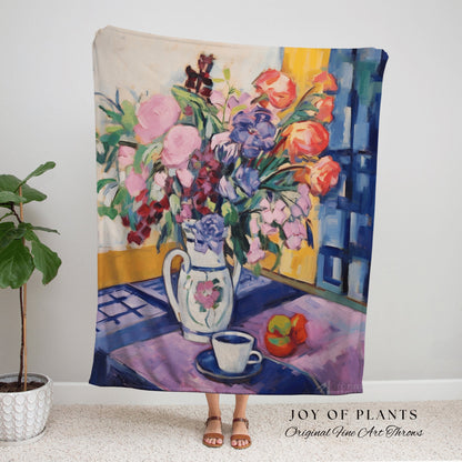 Floral Painting Fine Art Tapestry Woven Art Blanket | Decor Tapestry Art Henri Matisse Blanket Art History Gift Tapestry Woven Wall Hanging