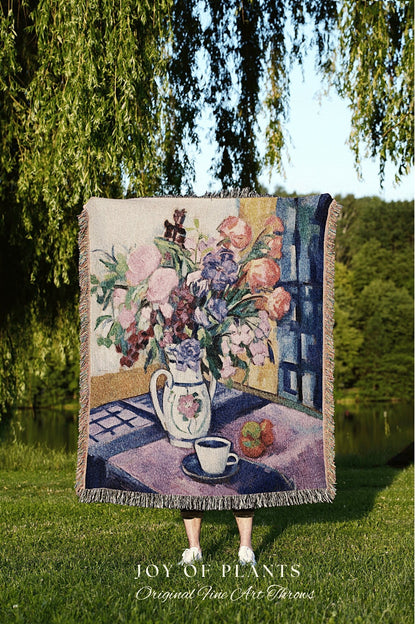 Floral Painting Fine Art Tapestry Woven Art Blanket | Decor Tapestry Art Henri Matisse Blanket Art History Gift Tapestry Woven Wall Hanging