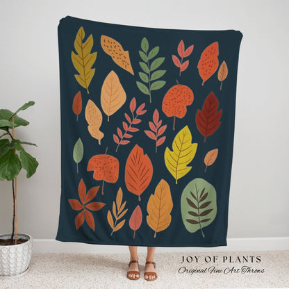 Fall Leaves Blanket Woven Tapestry Vintage Autumn Decor Blanket Woven Wall Hanging | Throw Blanket Woven Wall Art Halloween Pumpkin Season |