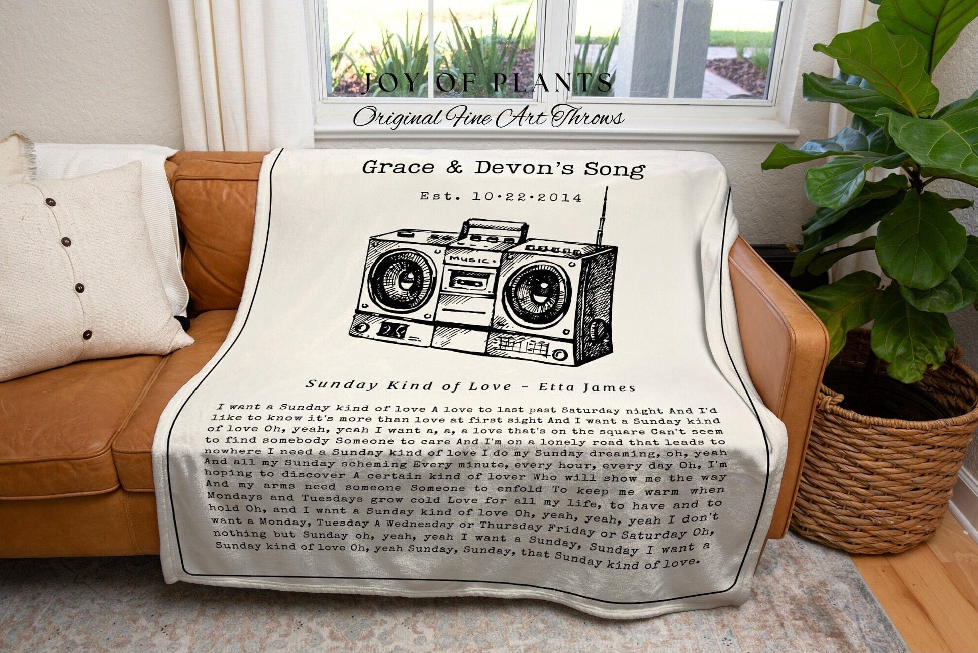 Song Lyric Tapestry Blanket | Couples Gift Custom Best Friend Blanket Our Song Tapestry Woven Blanket Our Song First Dance Wedding Gift |