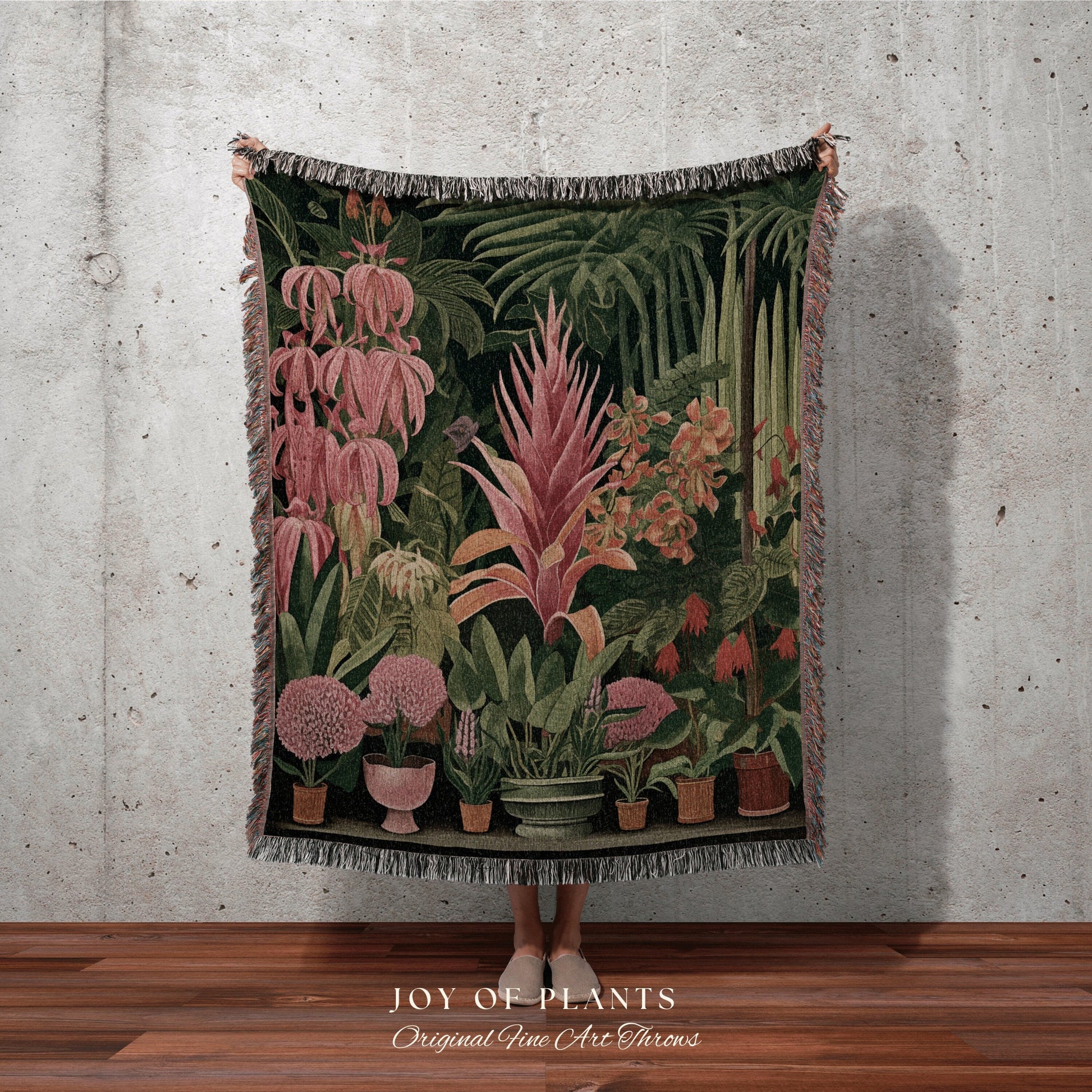 Botanical Tapestry Blanket Woven | Nature Blanket Tapestry Botanical Fairy Grunge Room Decor Fairycore Floral Cottagecore Blanket Botanical