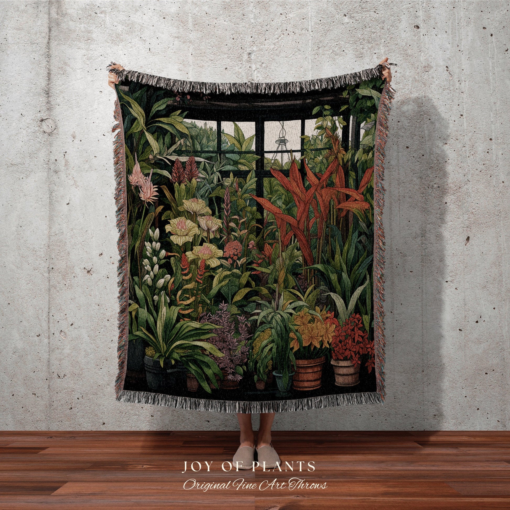 Flower Shop Botanical Tapestry | Nature Blanket Woven Tapestry Botanical Fairy Grunge Room Decor Fairycore Art Cottagecore Blanket Botanical