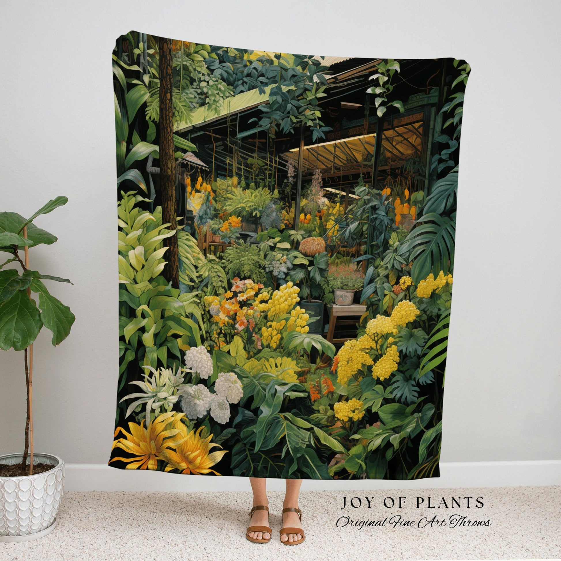 Maximalist Botanical Blanket | Nature Blanket Woven Tapestry Botanical Fairy Grunge Room Decor Fairycore Art Cottagecore Blanket Botanical |