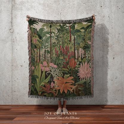 Whimsical Botanicals Blanket | Nature Blanket Tapestry Botanical Fairy Grunge Room Decor Fairycore Floral Cottagecore Blanket Floral Decor |