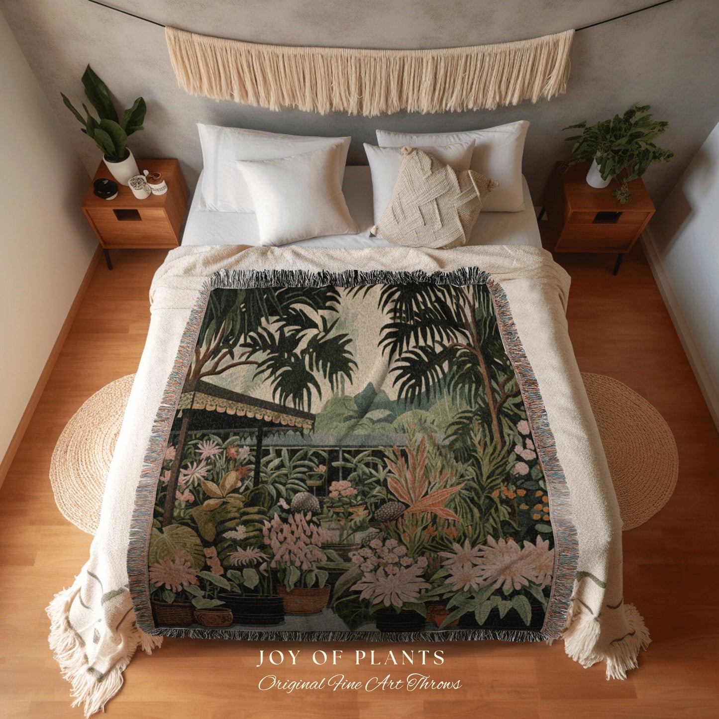 Plant Blanket Floral Decor | Nature Blanket Tapestry Botanical Fairy Grunge Room Decor Fairycore Floral Cottagecore Blanket Tropical Art |