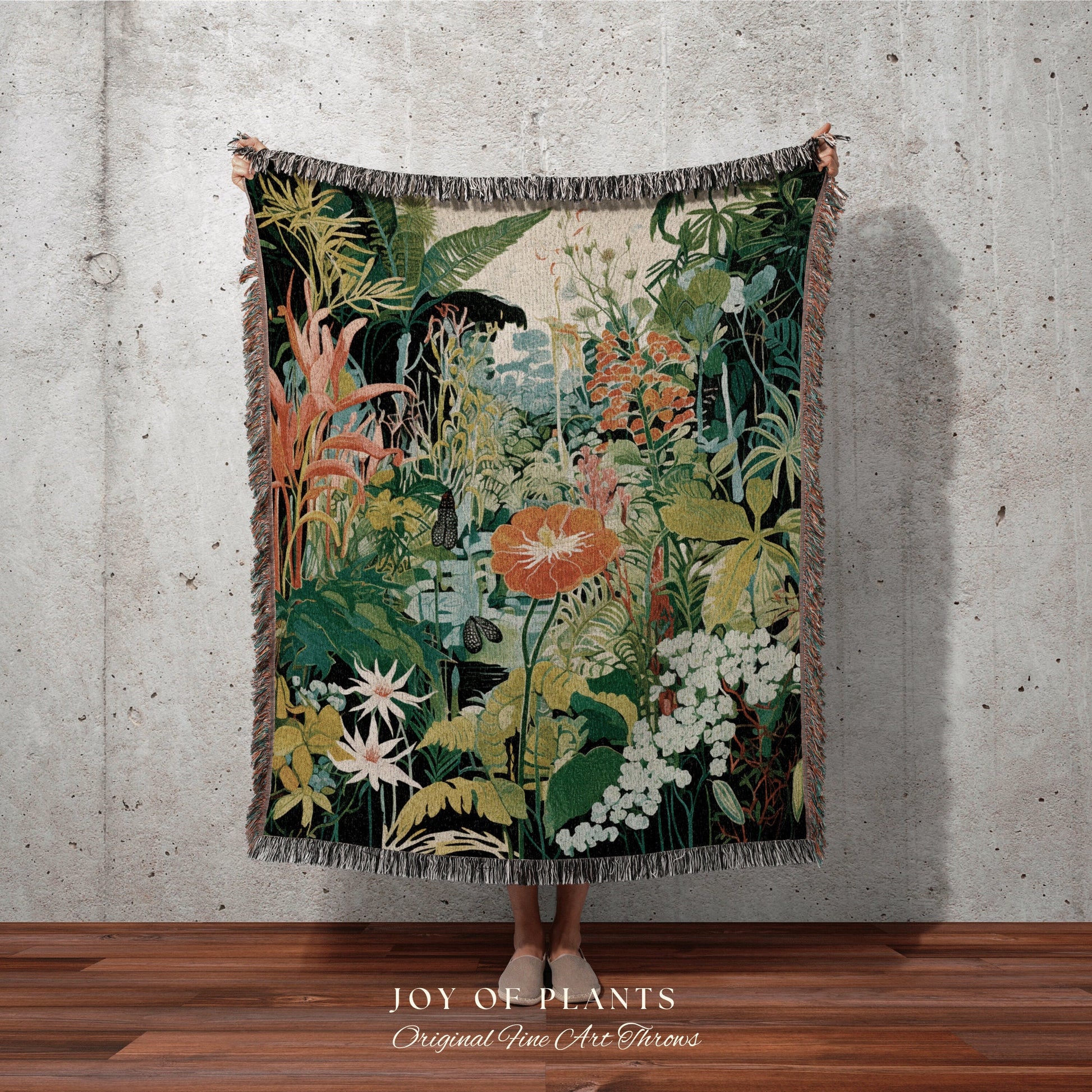 Botanical Fairy Grunge Room Decor Fairycore Floral Cottagecore Blanket Botanical Throw Woodland Wildflower Blanket | Nature Blanket Tapestry