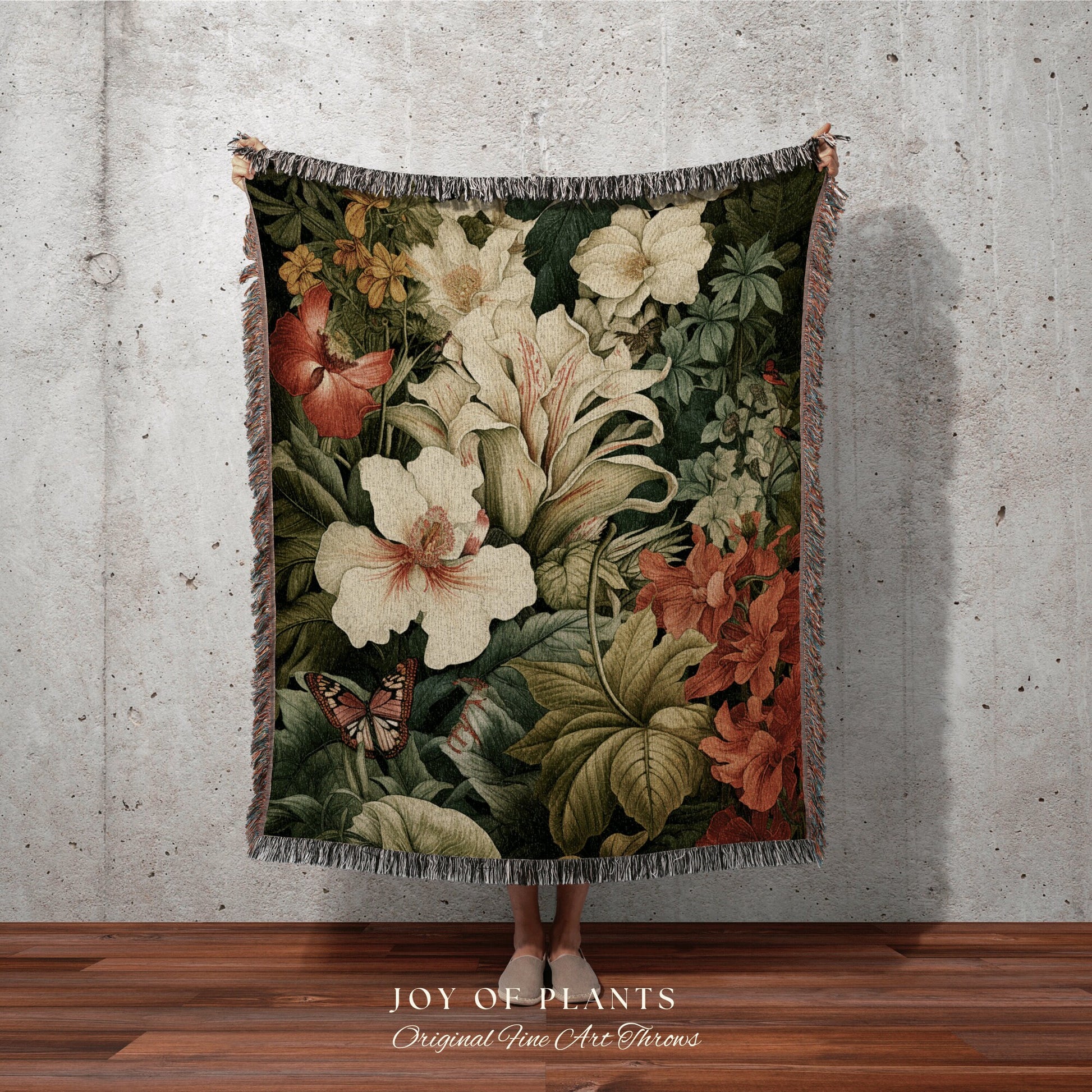 Plant Blanket Botanical Tapestry | Nature Blanket Tapestry Botanical Fairy Grunge Room Decor Fairycore Floral Victorian Blanket Tropical Art