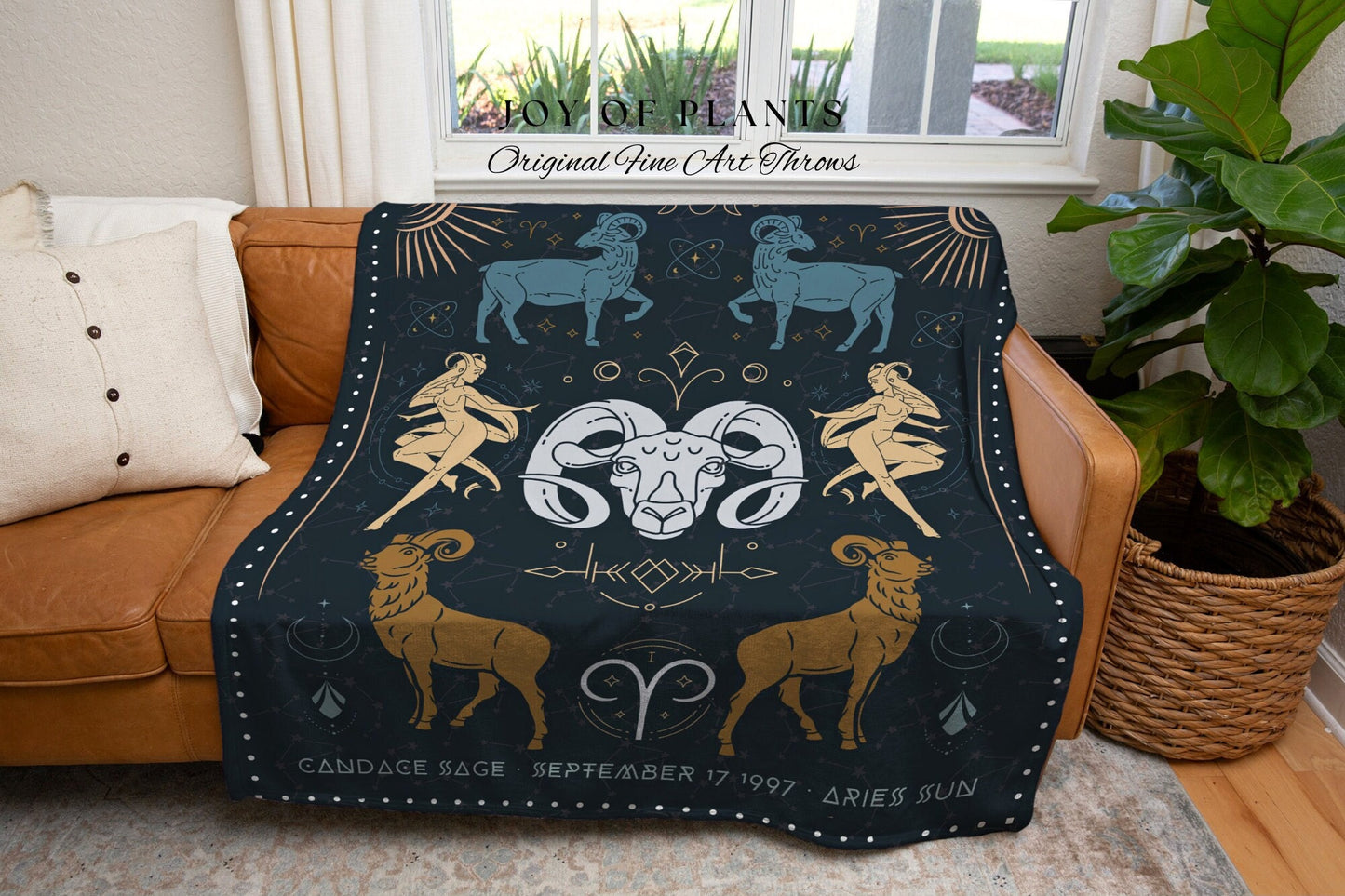 Aries Star Sign Blanket | Woven Fringe Blanket Astrology Decor Tapestry Personalized Aries Zodiac Sign Celestial Tapestry Academia Decor |