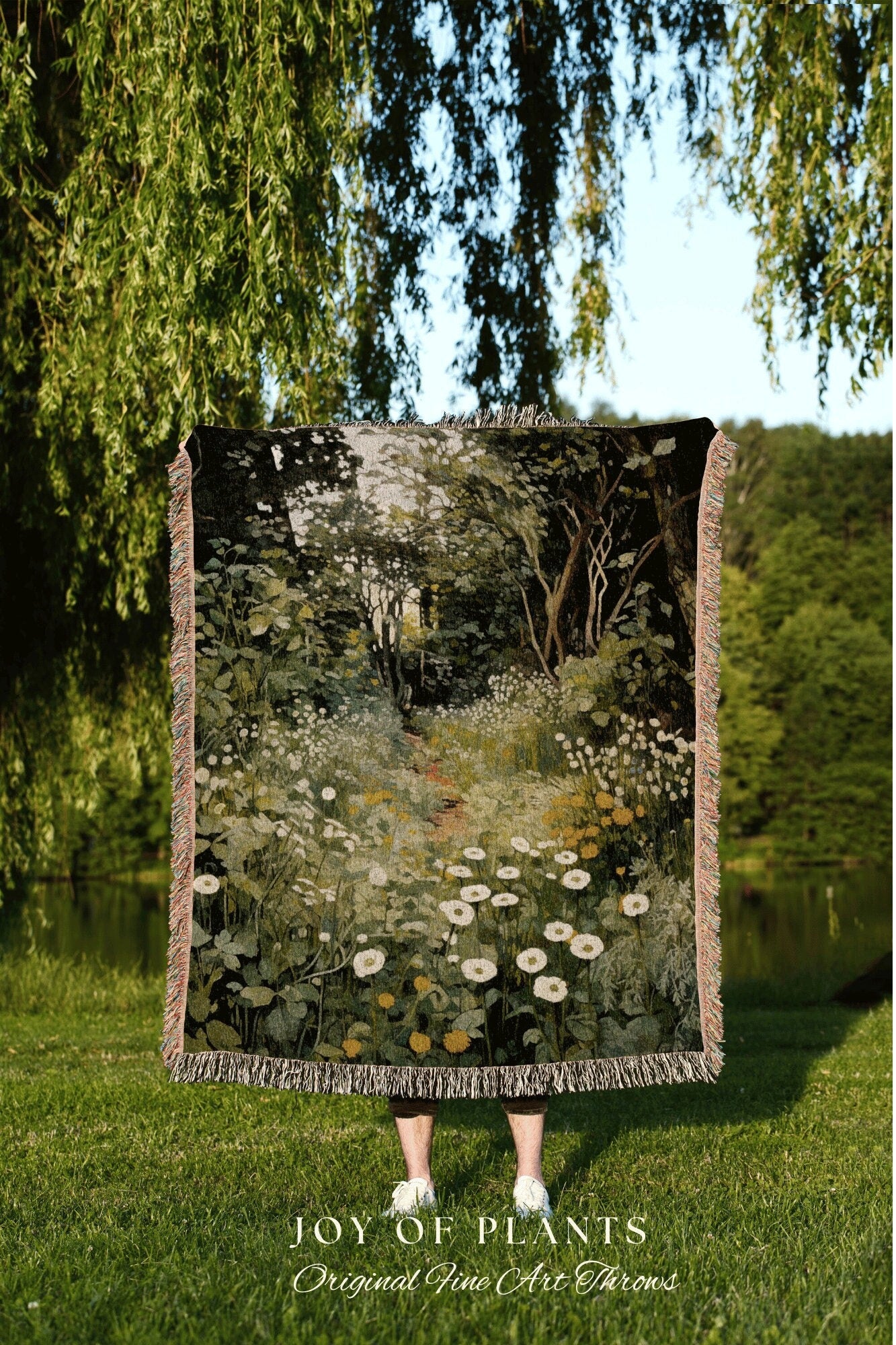 Woodland Botanical Blanket | Goblincore Tapestry Blanket Botanical Fairy Grunge Room Decor Fairycore Floral Cottagecore Forest Blanket Cozy