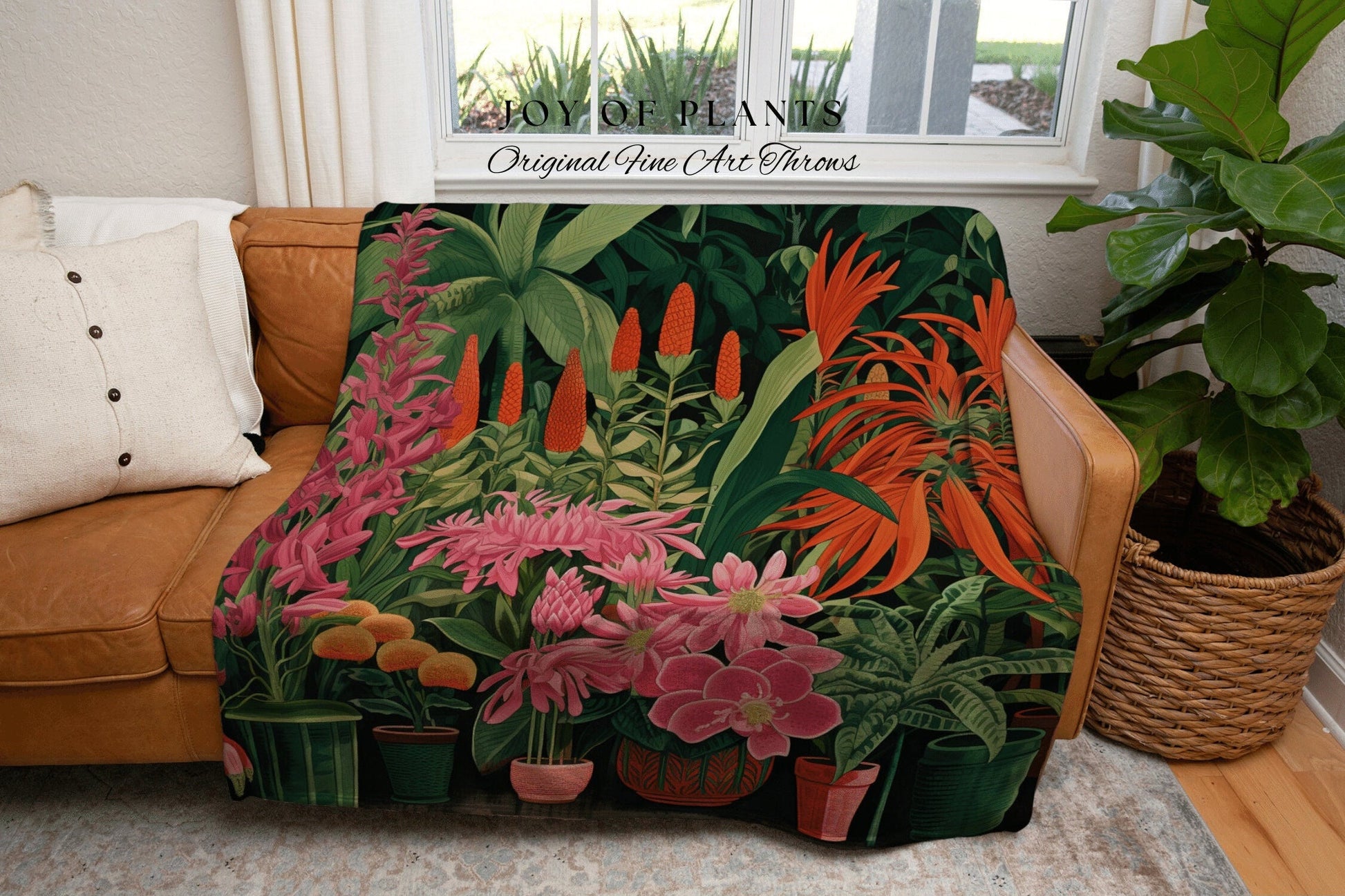 Flora & Fauna Blanket | Nature Blanket Tapestry Botanical Fairy Grunge Room Decor Fairycore Floral Cottagecore Blanket Floral Decor Tropical