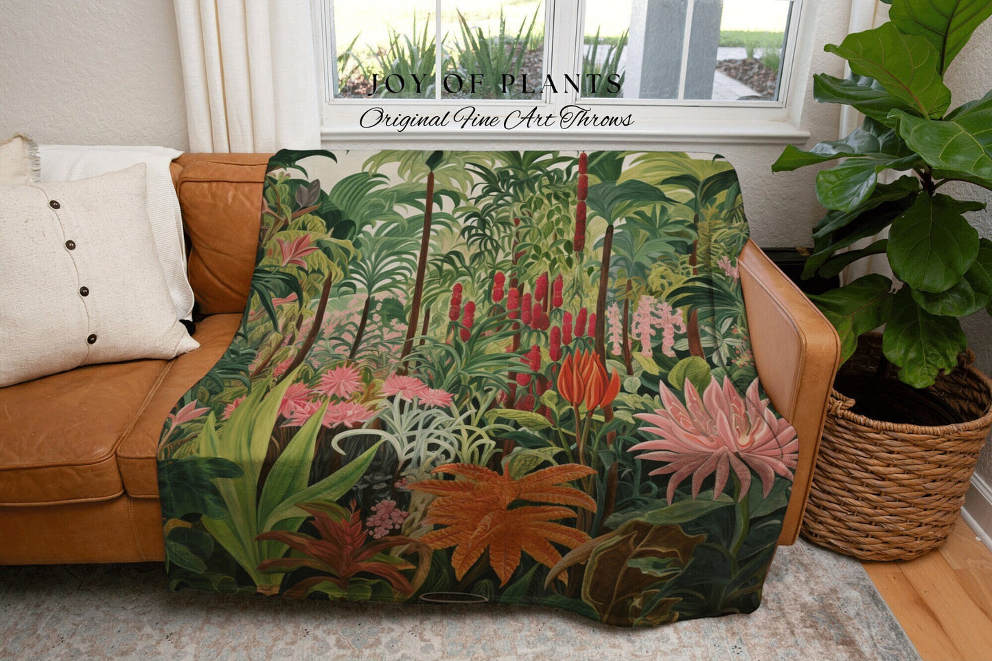 Whimsical Botanicals Blanket | Nature Blanket Tapestry Botanical Fairy Grunge Room Decor Fairycore Floral Cottagecore Blanket Floral Decor |