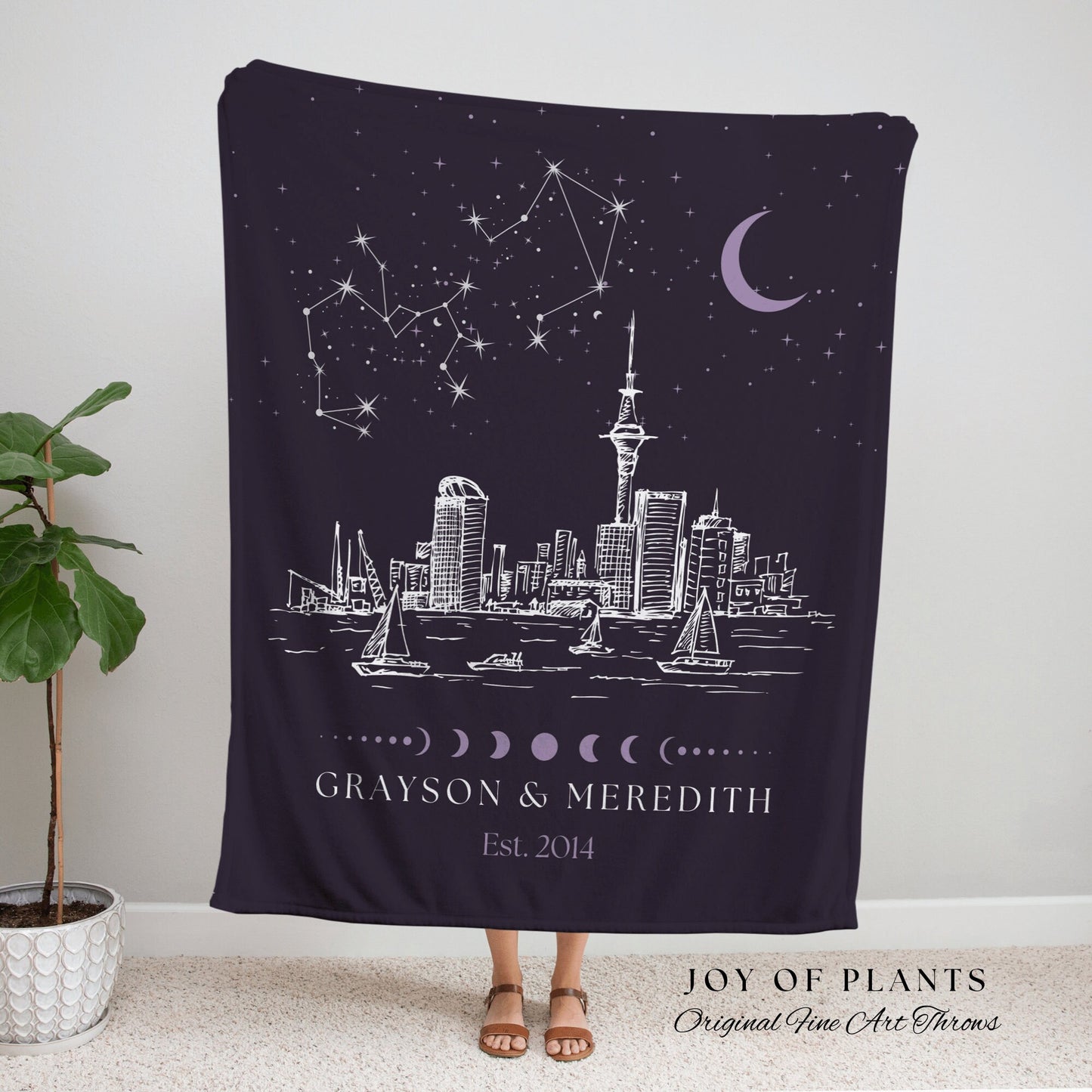 Custom Constellation Zodiac Blanket | Landscape Wall Art Celestial Aesthetic Zodiac Sign Couples Custom Constellation Gift Personalized Star