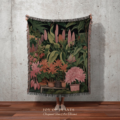 Floral Woven Blanket | Nature Blanket Tapestry Botanical Fairy Grunge Room Decor Fairycore Floral Cottagecore Blanket Botanical Tapestry |