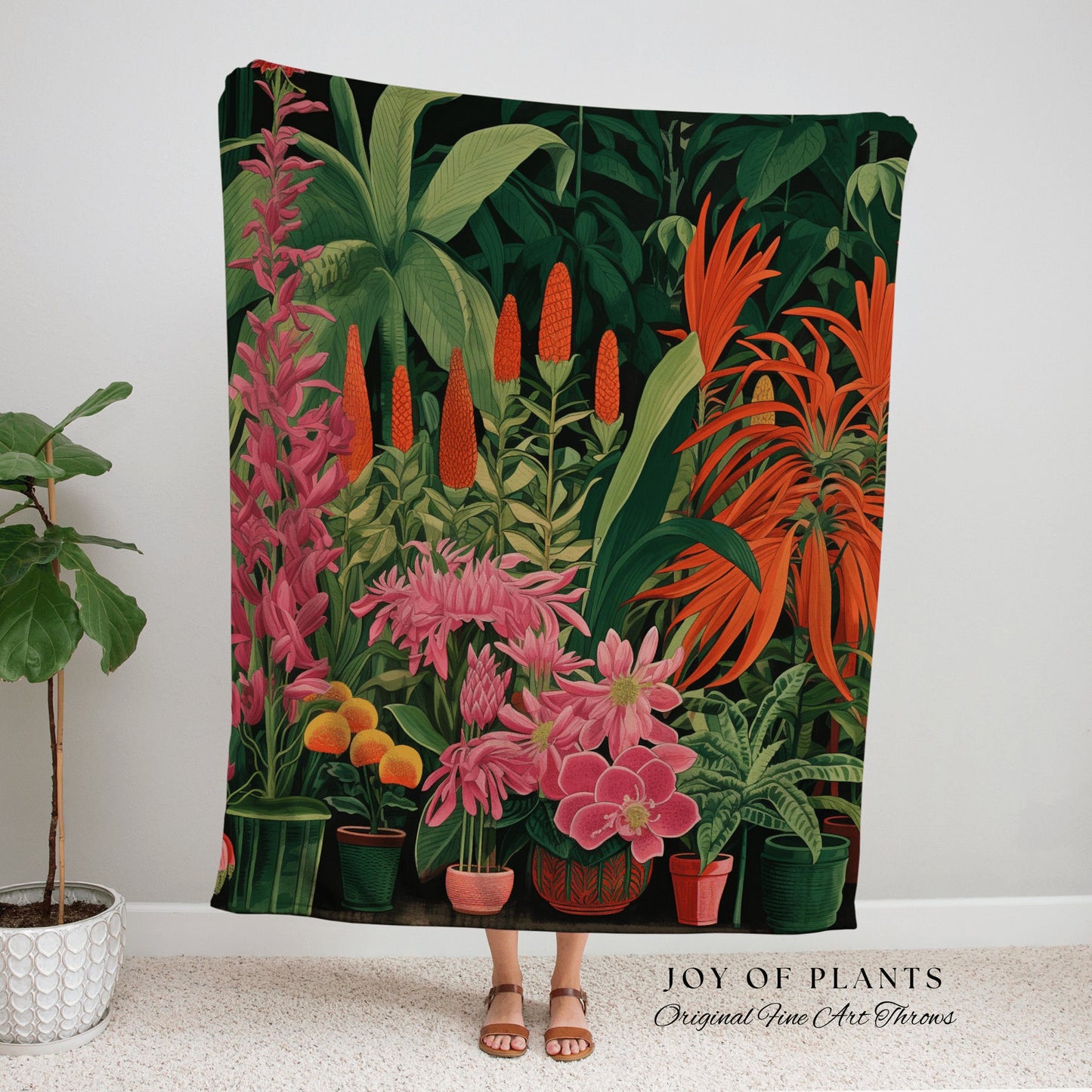 Flora & Fauna Blanket | Nature Blanket Tapestry Botanical Fairy Grunge Room Decor Fairycore Floral Cottagecore Blanket Floral Decor Tropical